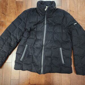 Paul Shark men's cashmere down filled black jacket in size medium 700 fill
